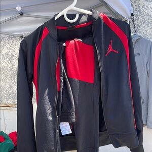 Jordan Black and Red Athletic Jacket